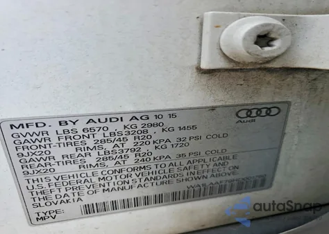 2017 Audi Q7 Premium Plus z USA, uszkodzony, nr VIN WA1LAAF79HD001750